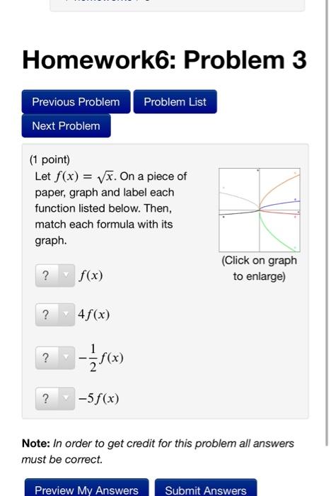Solved Homework6: Problem 3 Problem List Previous Problem | Chegg.com