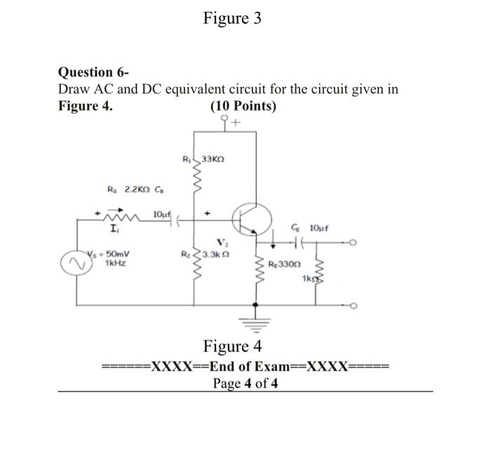 Solved Figure 3 Question 6- Draw AC and DC equivalent | Chegg.com