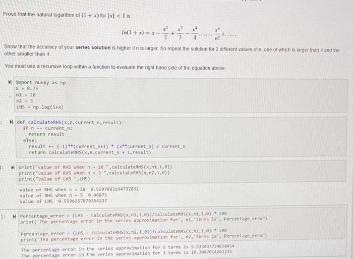 Solved i am trying to use Python to compute the problem in | Chegg.com