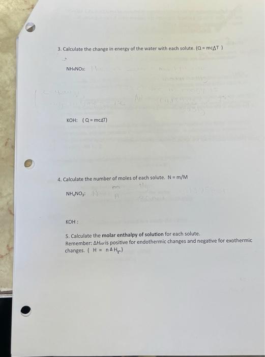 Solved Background: For a given solute, the molar enthalpy of | Chegg.com