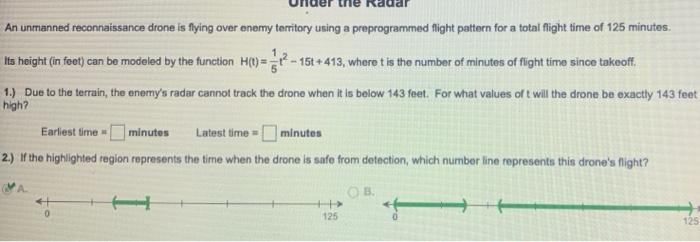 Solved dar An unmanned reconnaissance drone is flying over | Chegg.com