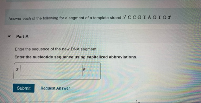 Solved Answer each of the following for a segment of a | Chegg.com