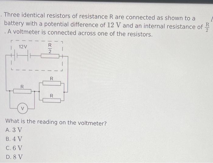 Solved Three Identical Resistors Of Resistance R Are