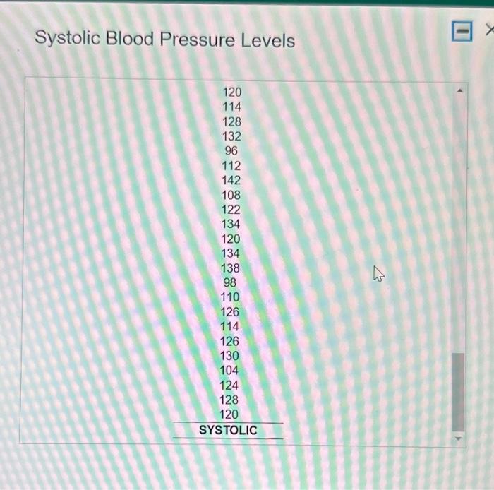 Solved Systolic blood pressure levels above 120 mmHg are | Chegg.com