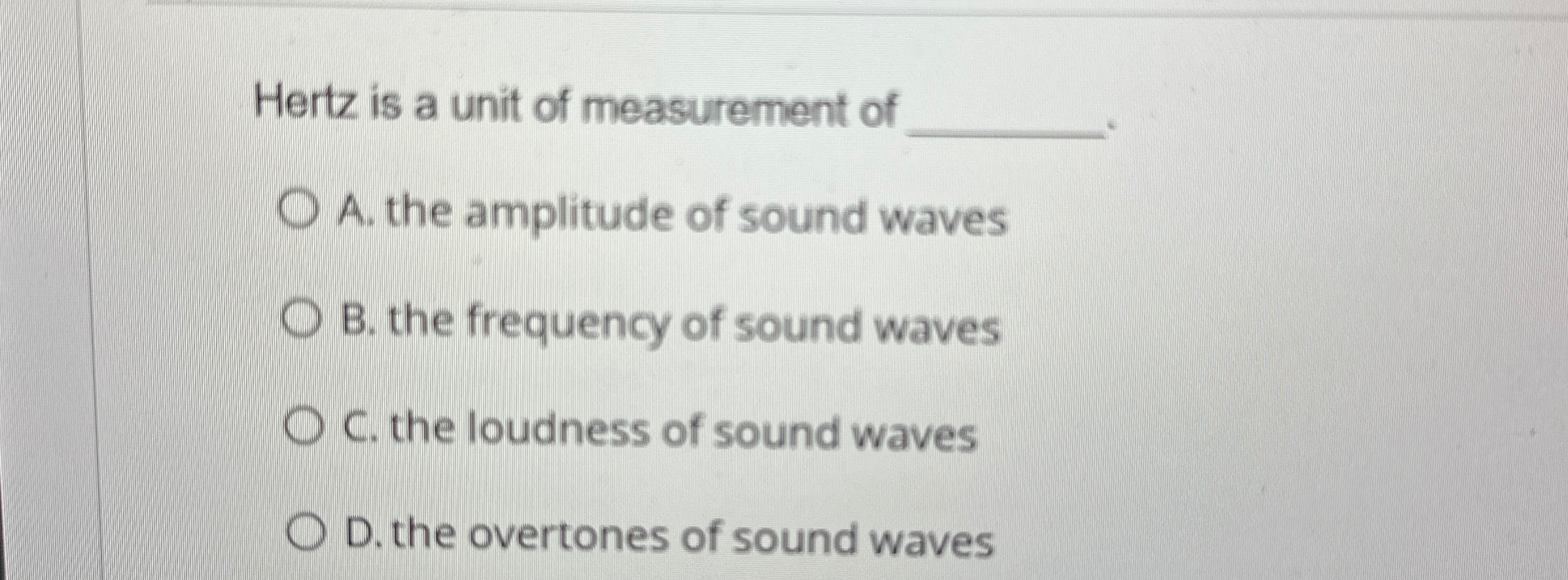 what is the unit of frequency of sound waves