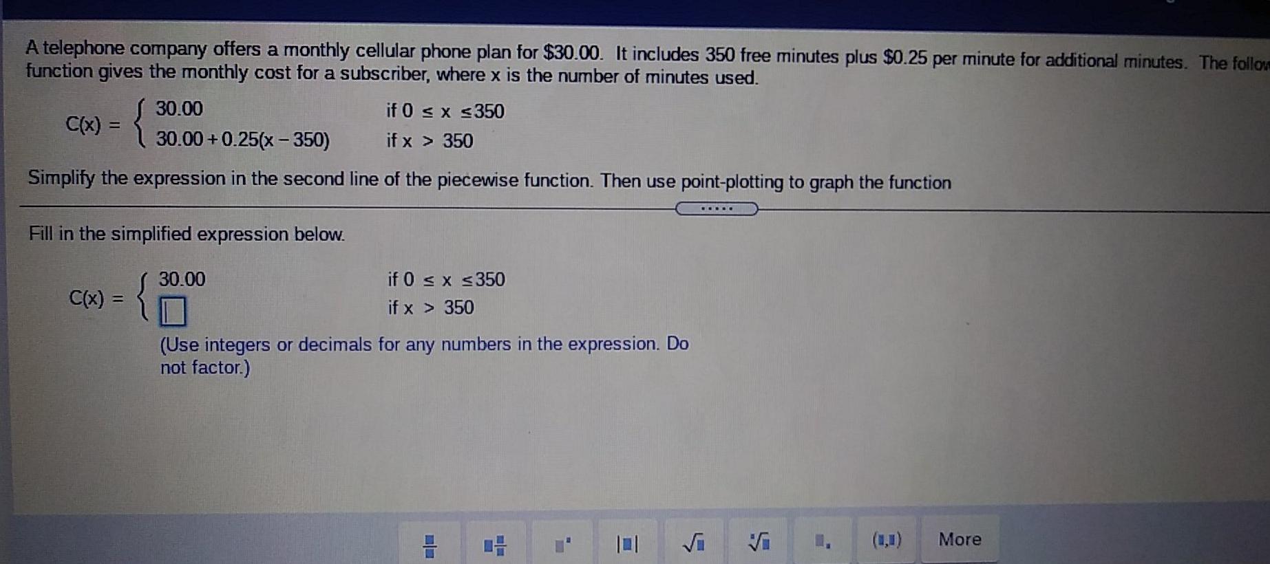 Solved A telephone company offers a monthly cellular phone
