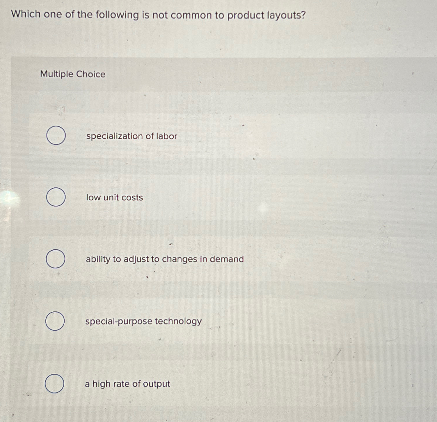 Solved Which one of the following is not common to product | Chegg.com