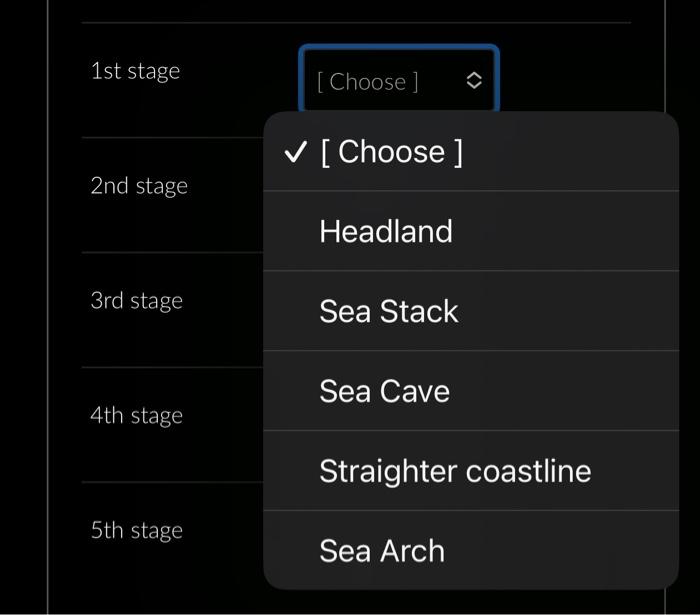 Solved Place The Following Sequence Of Features Found At An Chegg Com