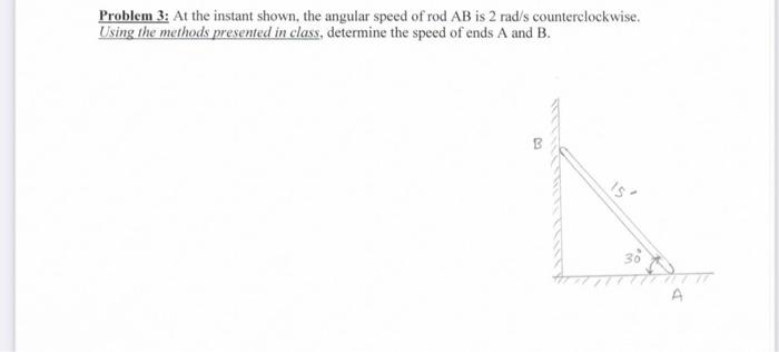 Solved Problem 3: At the instant shown, the angular speed of | Chegg.com