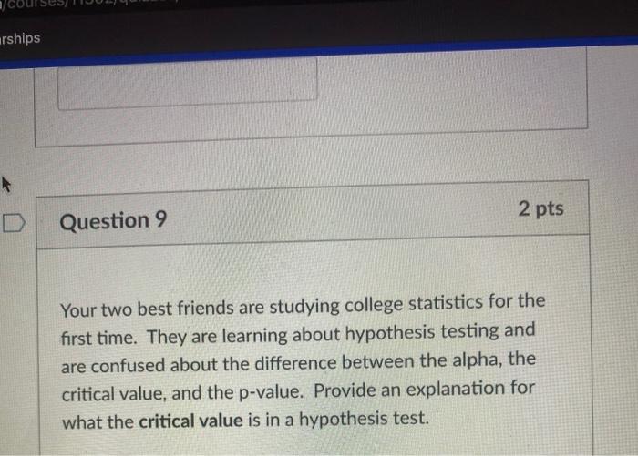 Solved rships 2 pts Question 9 Your two best friends are | Chegg.com
