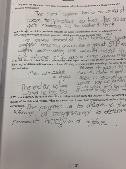 1. Why must the apparatus cool to room temperature