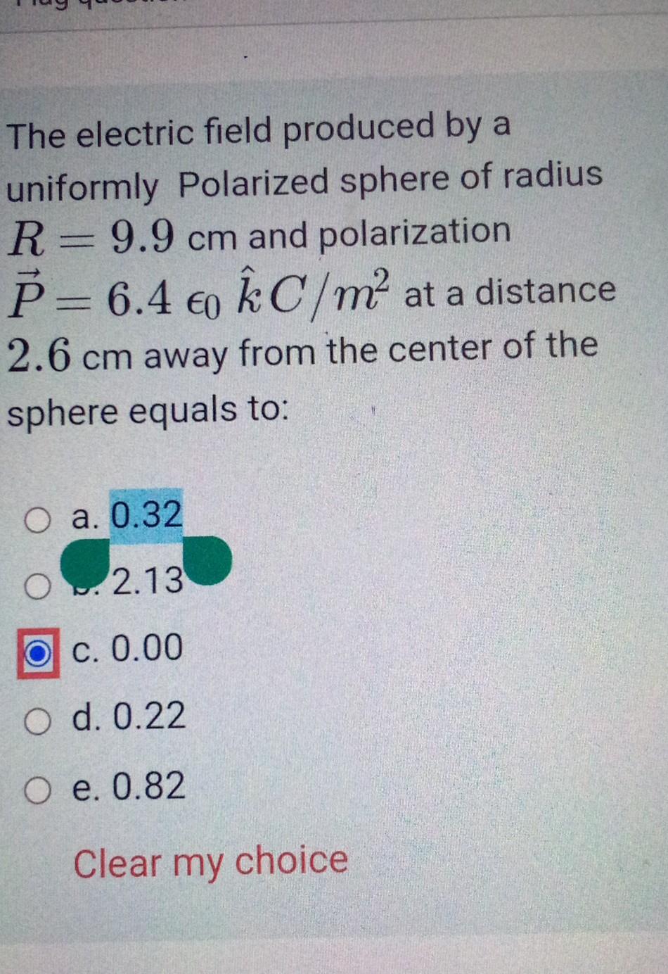 Solved The electric field produced by a uniformly Polarized | Chegg.com