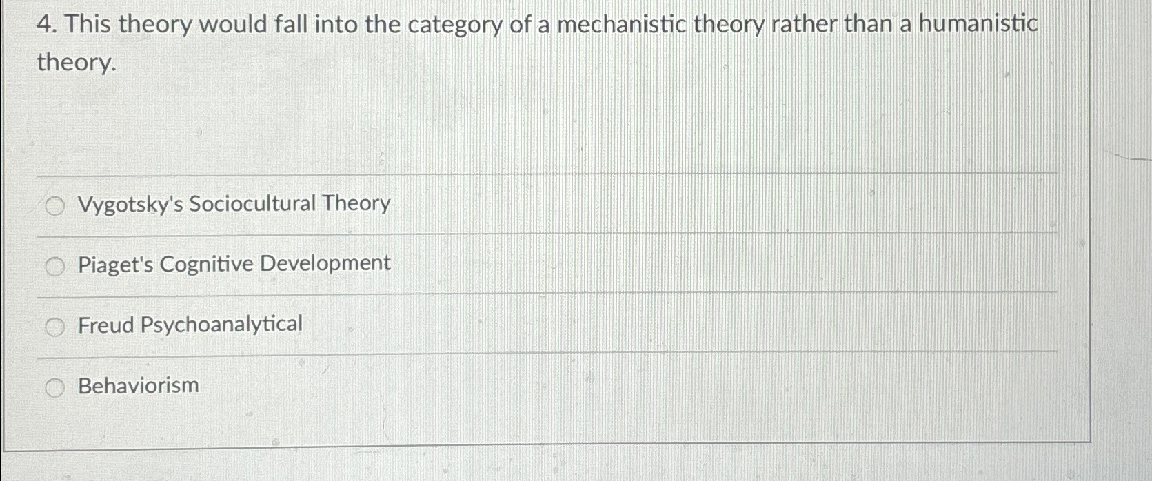 Solved This theory would fall into the category of a Chegg