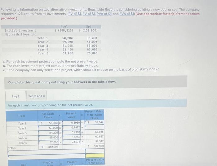 Solved Following is information on two alternative | Chegg.com