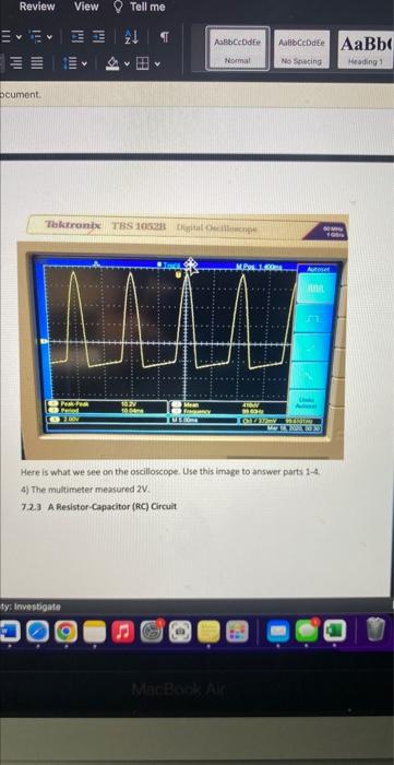Solved 1. Set up the circuit as shown in Fig. 7.5, using the | Chegg.com