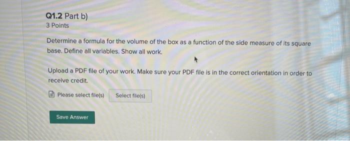 Solved Q1 Polynomial Functions Geometric Application 10 | Chegg.com