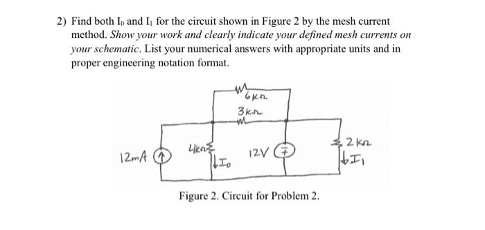 Solved 2) Find both I0 and I1 for the circuit shown in | Chegg.com