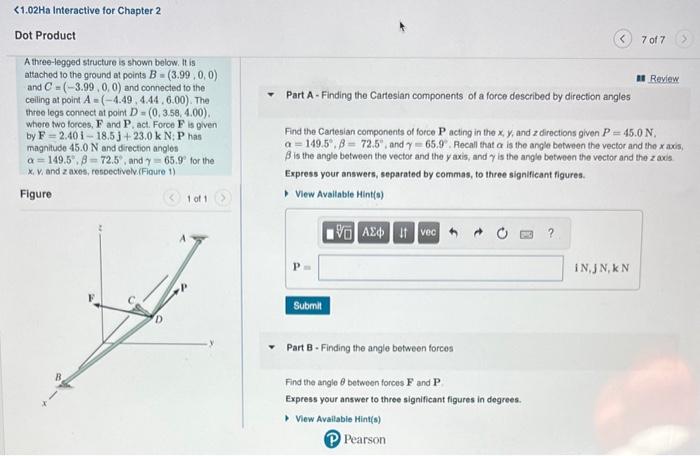 Solved A three-legged structure is shown below. It is | Chegg.com