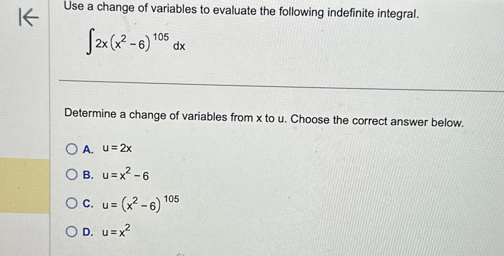 Solved Use a change of variables to evaluate the following | Chegg.com
