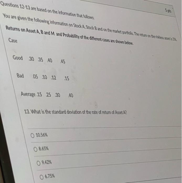 Solved Questions 12-13 are based on the information that | Chegg.com