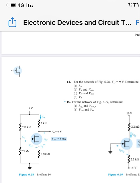 Solved 0 4g I 1 U Electronic Devices And Circuit T Chegg Com