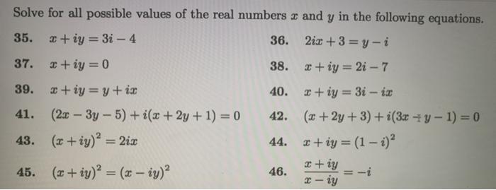 Solved Solve for all possible values of the real numbers 2 | Chegg.com