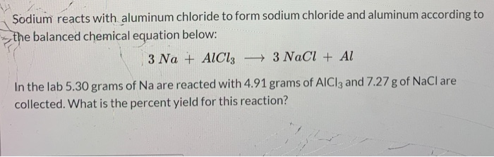 Na AlCl₃: Khám Phá Phản Ứng Độc Đáo Và Ứng Dụng Trong Hóa Học