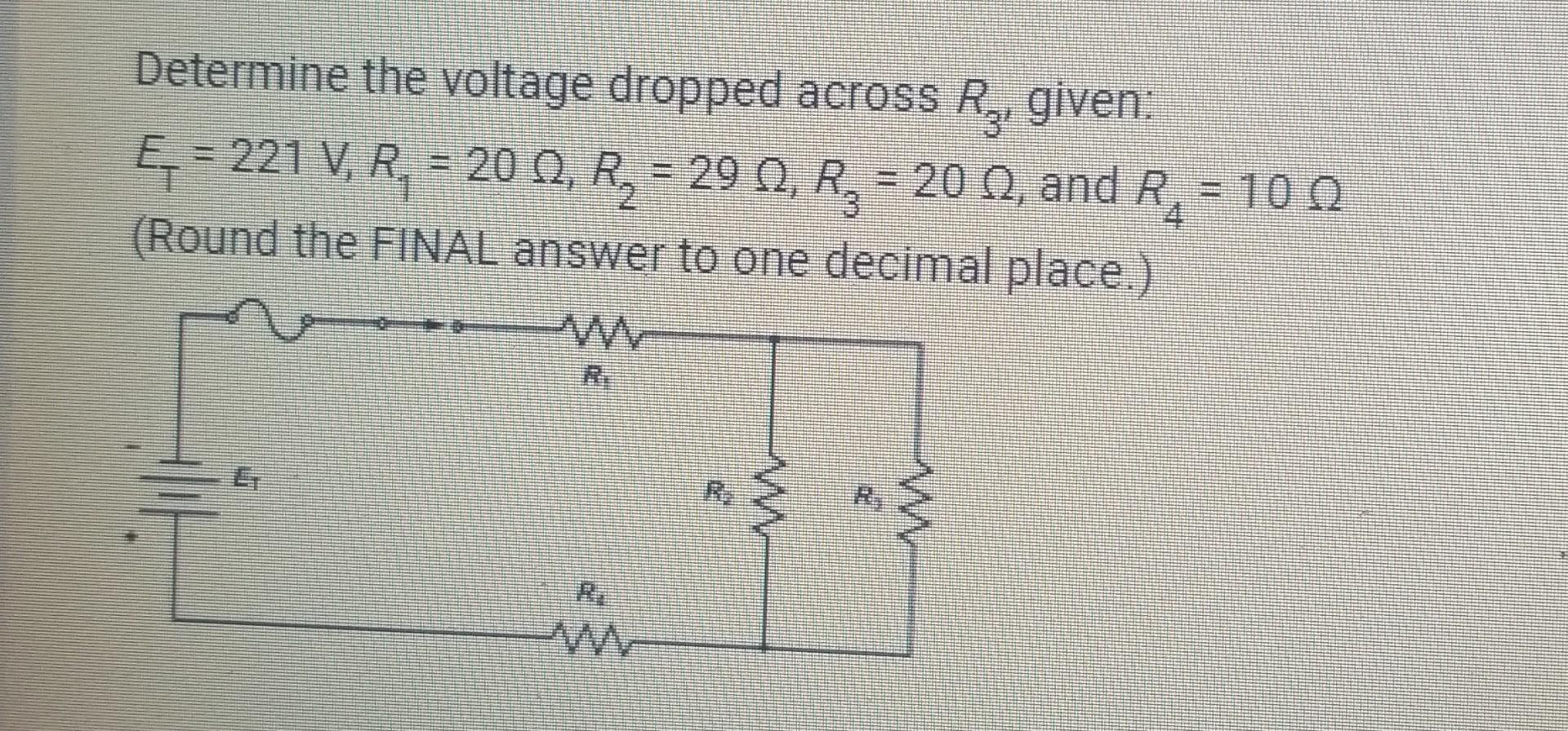 Solved Determine The Voltage Dropped Across R3′ Given 5663