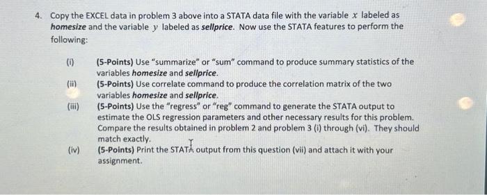 Descriptive Statistics Excel/Stata