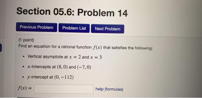 Solved Section 05.6: Problem 14 Previous Problem Problem | Chegg.com