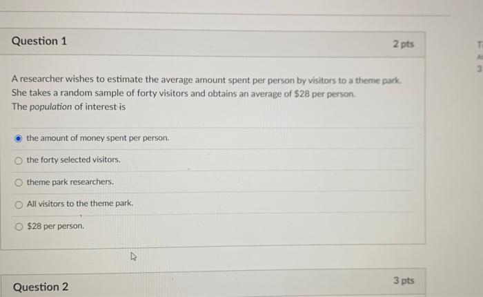 Solved Question 1 2 pts A researcher wishes to estimate the | Chegg.com