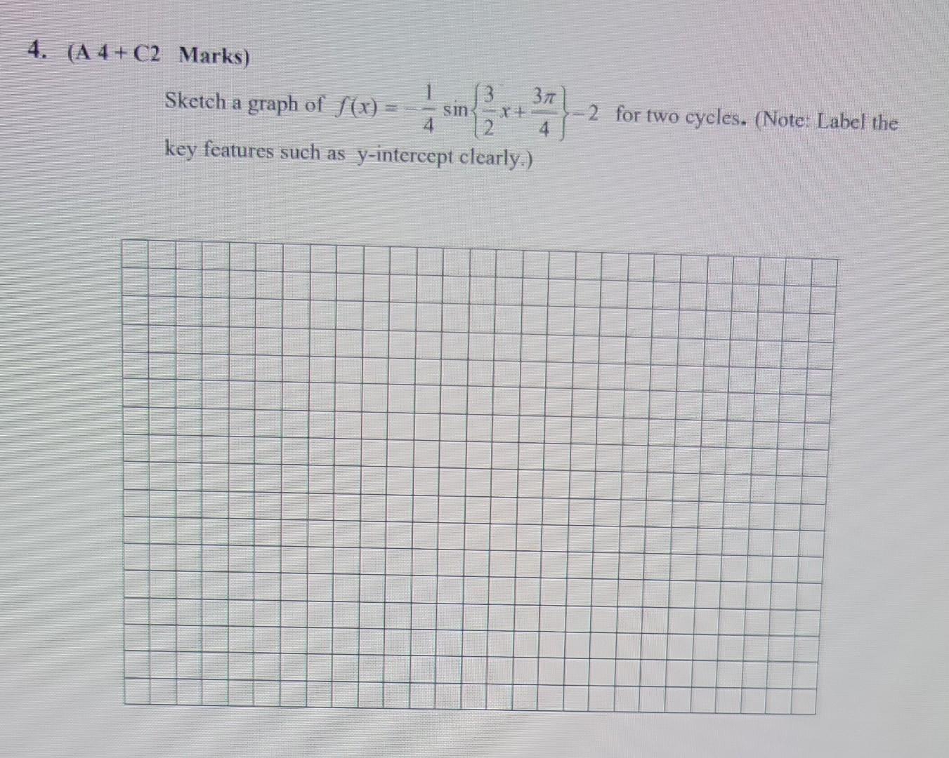 solved-4-c2-marks-sketch-a-graph-of-f-x-41sin-23x-43-2-chegg