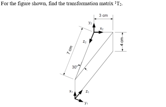 Solved For the figure shown, find the transformation matrix | Chegg.com