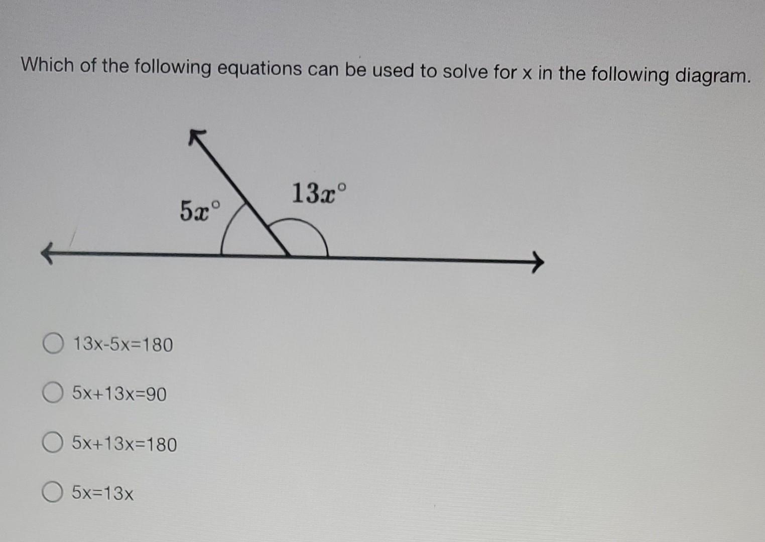 Solved Which of the following equations can be used to solve | Chegg.com