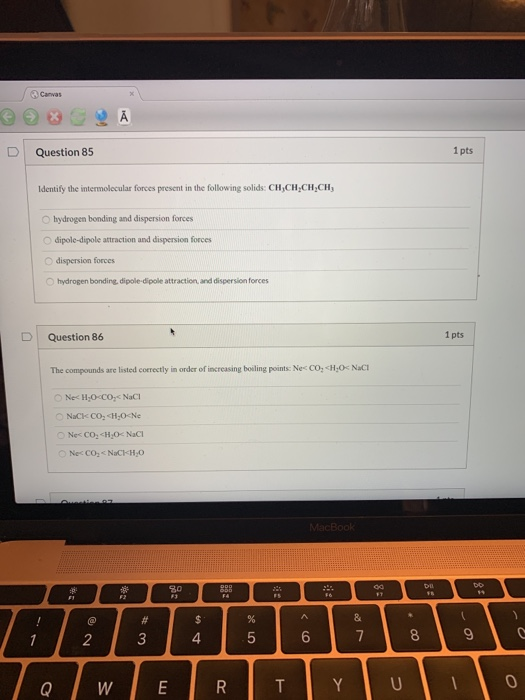 Solved A Canvas D Question 85 1 pts Identify the | Chegg.com