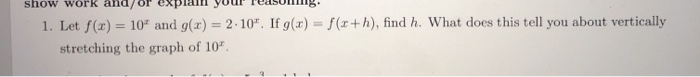 Solved SHOW Work and UI explan you teasung. 1. Let f(x) = | Chegg.com