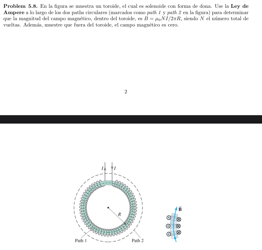 Problem 5.8. ﻿En la figura se muestra un toroide, el | Chegg.com