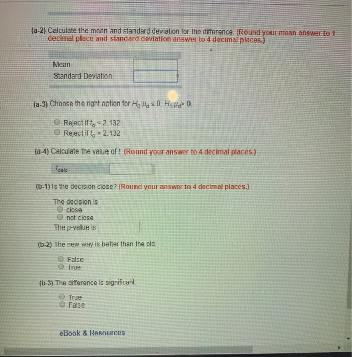 Solved (a-2) Calculate the mean and standard deviation for | Chegg.com