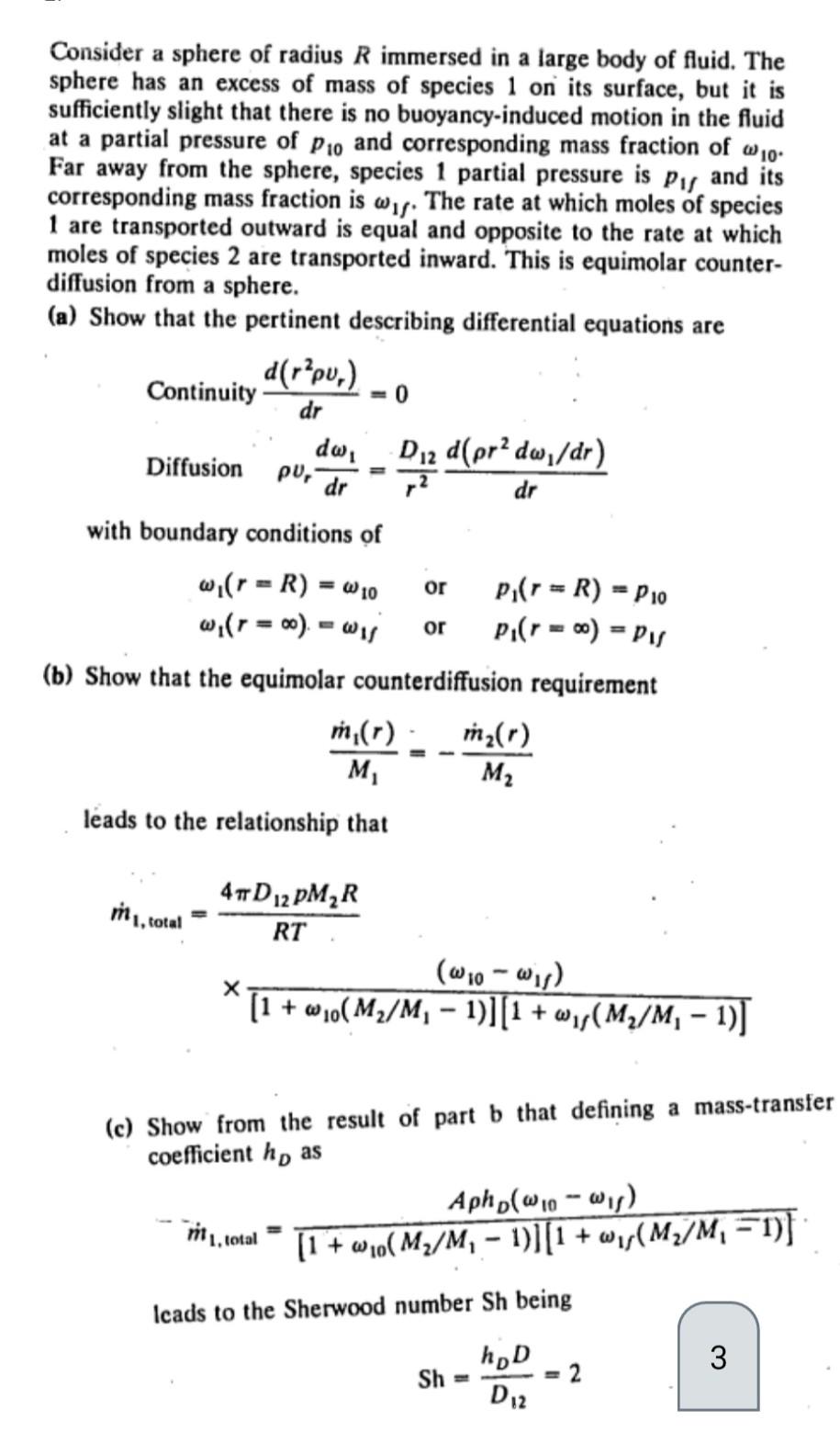Solved Consider a sphere of radius R immersed in a large | Chegg.com