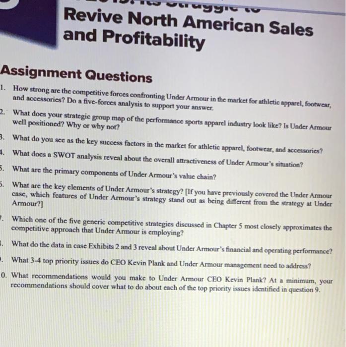para ver Bañera calibre Solved ugy" w Revive North American Sales and Profitability | Chegg.com