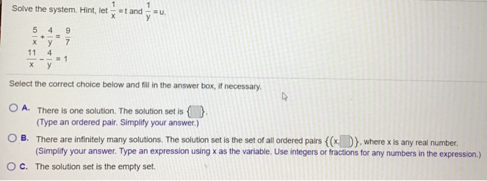 Solved Solve The System Hint Let U T And U H Y 11 Chegg Com
