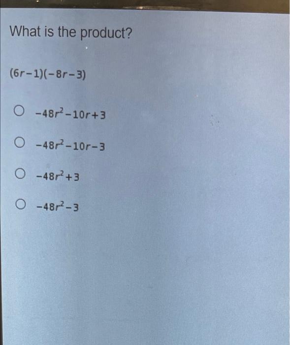 What Is The Product 6r 1 8r 3