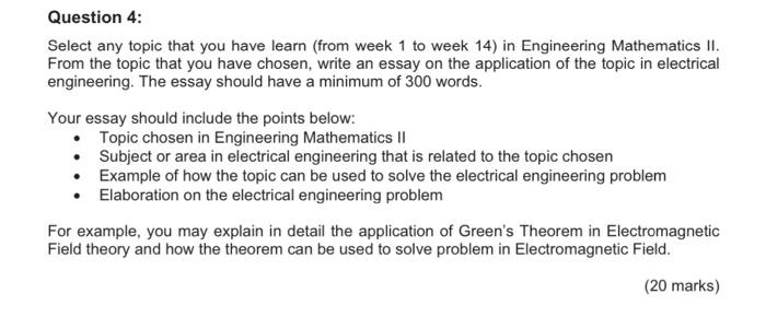 electrical engineering essay topics