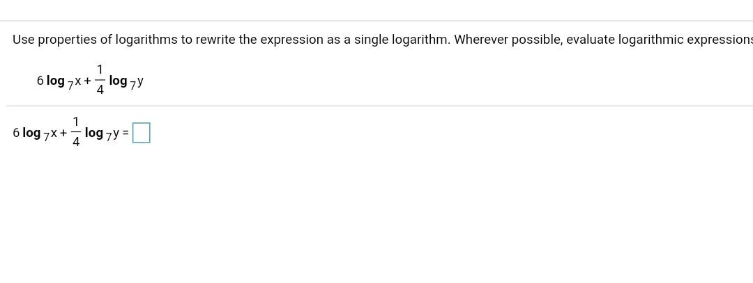 Solved Use properties of logarithms to rewrite the | Chegg.com