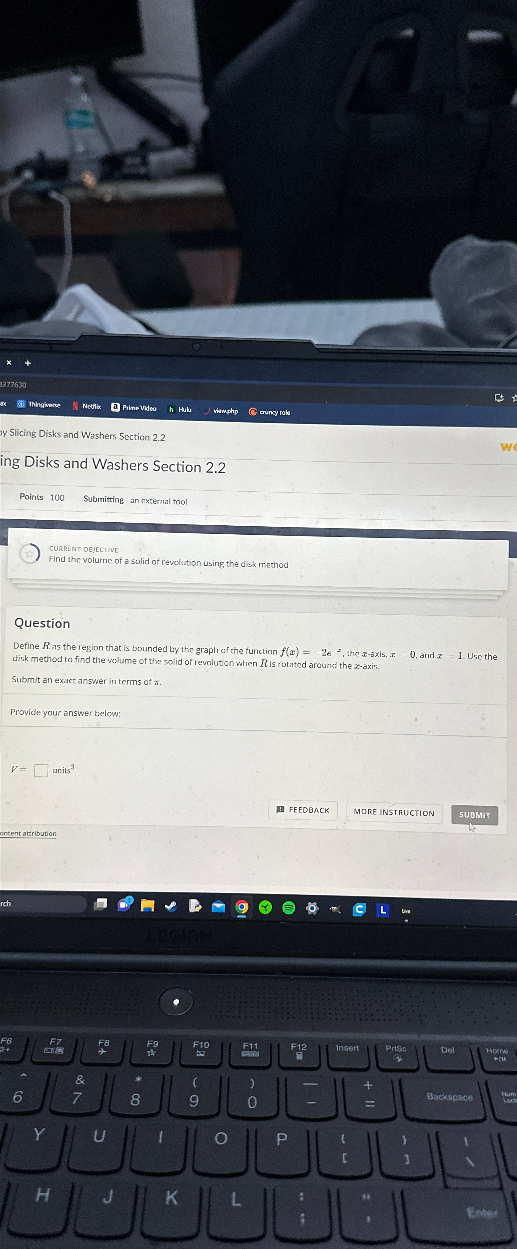 Solved py Slicing Disks and Washers Section 2.2ing Disks and