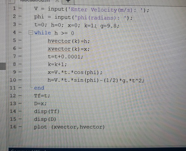 Solved A The Matlab Script Developed In Lab Session 4 Chegg Com