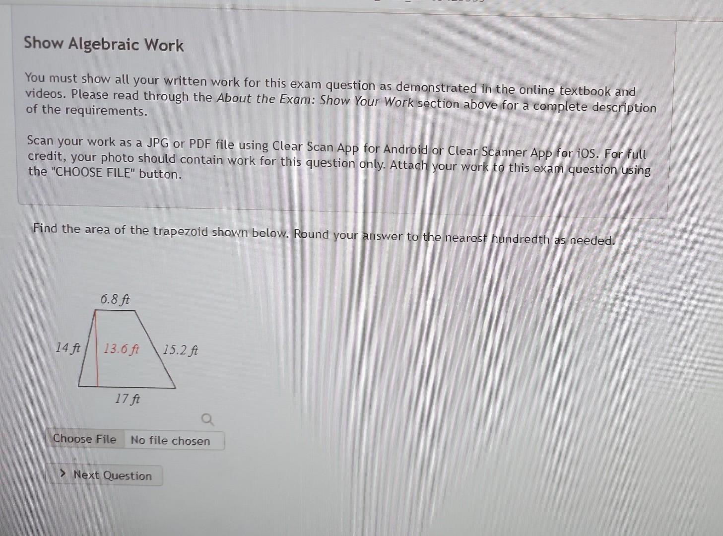 Solved Show Algebraic Work You must show all your written | Chegg.com