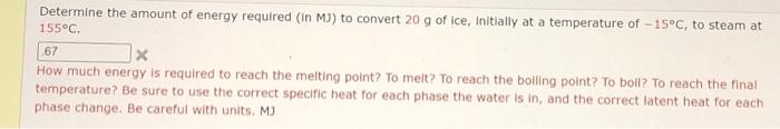 Solved Determine the amount of energy required (in MJ) to | Chegg.com