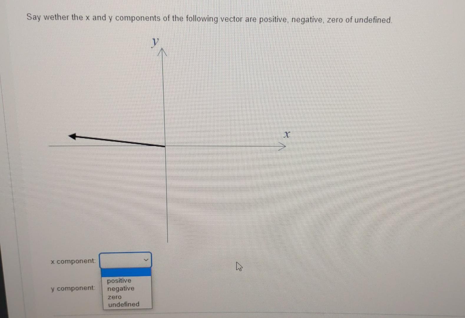 Solved Say wether the x and y components of the following | Chegg.com