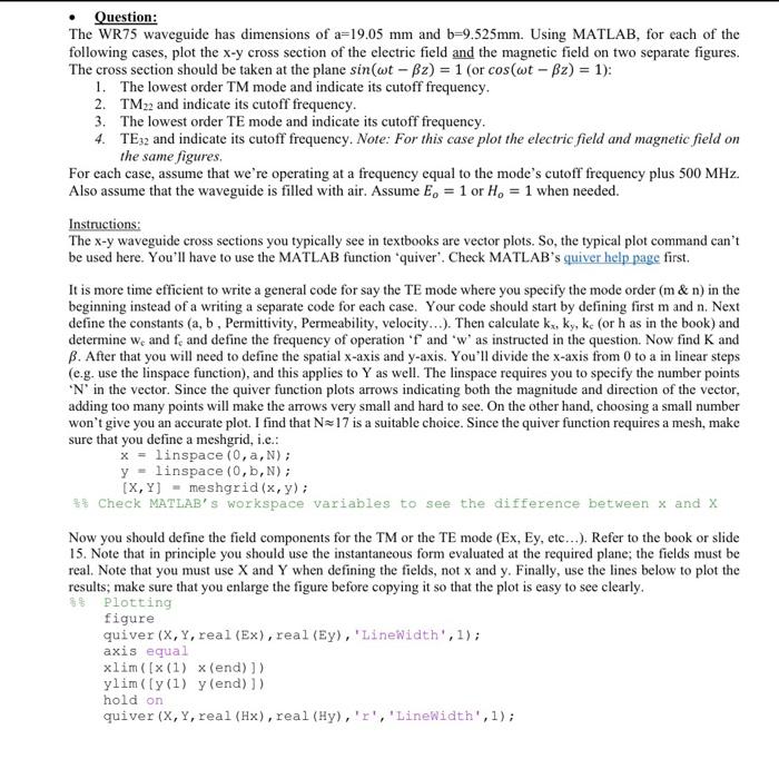 Solved electromagnetics, solve using matlabdont use plot | Chegg.com
